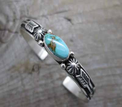 American Turquoise Cuff Bracelet Albert Jake